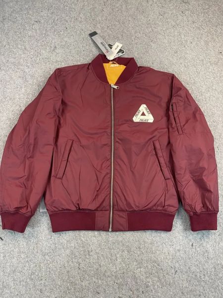 

50% OFF Triangle Logo Zipper red Jacket, Beige