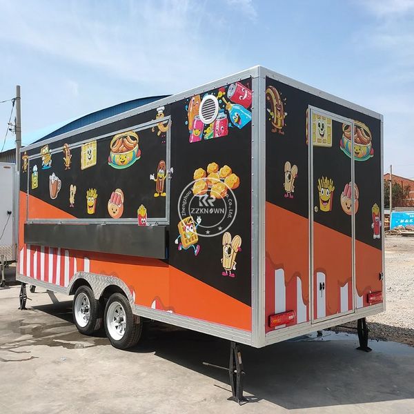 

Stainless Steel Customization Street Fast Food Cart Outdoor Coffee Mobile Food Truck for Sale Europe Standard