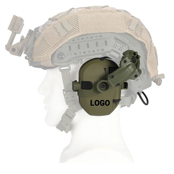 Tactical Helmet Headset Noise Reduction Sound Pickup Shooting Hearing Protection Earmuffs Airsoft CS Headphone for FAST Wendy