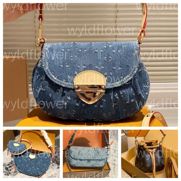 

denim Luxury designer bags designer demin purse jean shoulder bags designers woman crossbody bag blue purses vintage handbags designer for women tote bags, Style 25