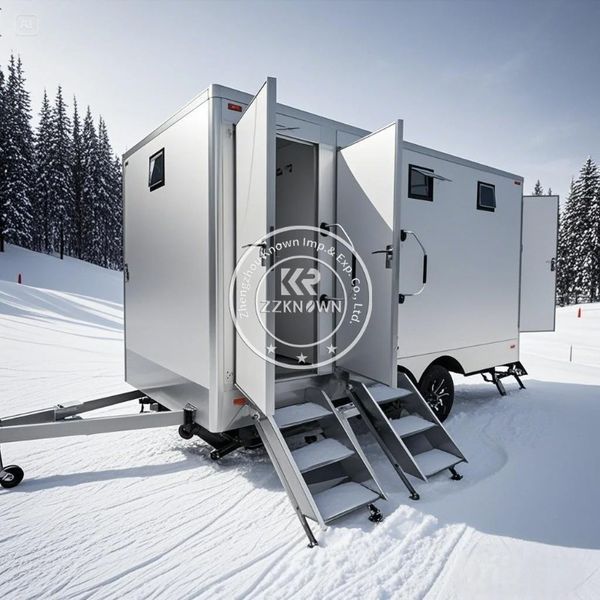 

Hot Sale Outdoor Shower Portable Bathroom Trailer Camping Mobile Toilet Trailer Luxury Restroom Trailer
