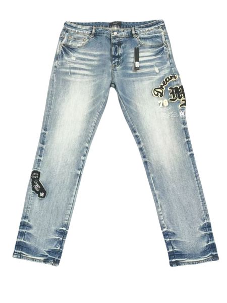 

50% OFF 1:1 quality version Embroidered Jeans, Yellow