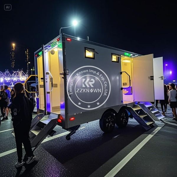 

Portable Bathroom Shower Rooms Trailer Restroom Outdoor Mobile Toilet Trailer for Wedding and Events