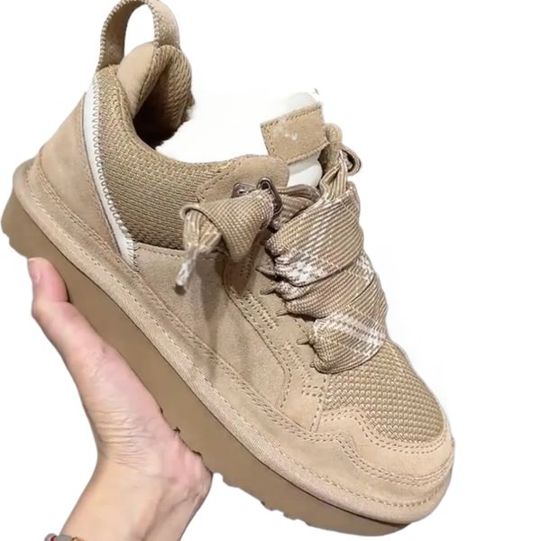 

Designer Tazz Tasman Lowmel Sand Trainer platform boot Australia snow boots women ankle booties sheepskin mens womens winter shoes 2024 new, Black high