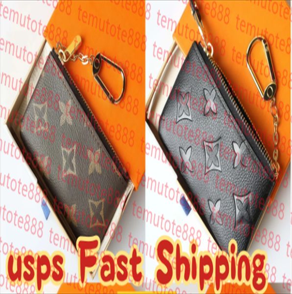 

Designers luxurys Purses KEY POUCH POCHETTE CLES Women Mens Credit Card Holder Coin Purses Mini Wallet, Gold