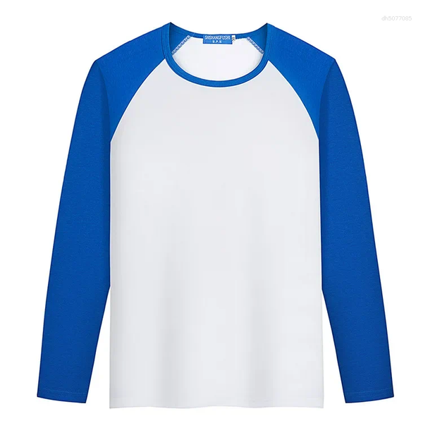 

Men's Hoodies Modal Long Sleeve Round Neck T-shirt For Heat Transfer Printing Blank Advertising Logo Customizable Business, Grass green