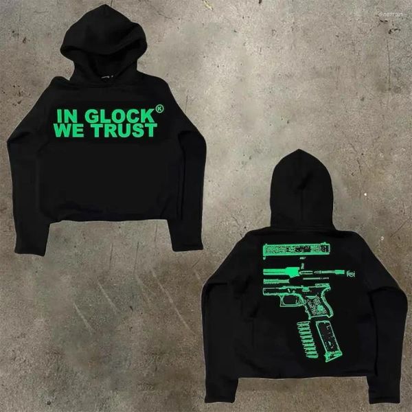 

Men's Hoodies Hip Hop Gothic Hoodie American Harajuku Cartoon Print Loose Plus Size Sweater Men And Women Top, A1