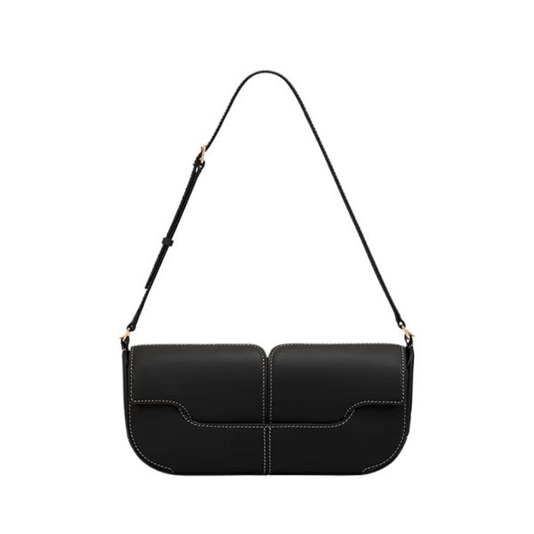 

Designer Bag 2025 Osmo Shoulder Bag Designer Leather Baguette Bags Handbag Luxury Crossbody Ladies High Quality Shoulder Bag Women's Handbag for Evenday Use, Black