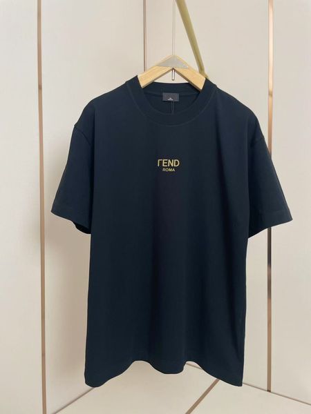 

Men's T-Shirts Designer Classic letter laminated round neck short sleeved T-shirt for men and women, Black