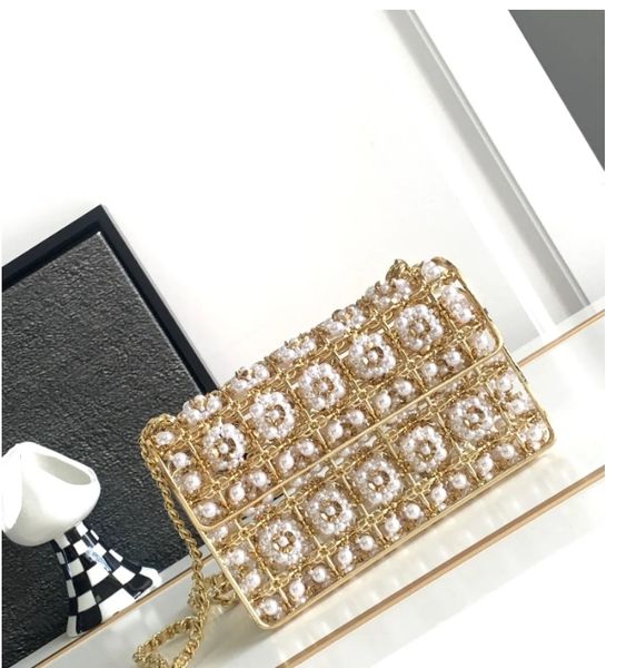 

Mirror 10A Designer wallet Classic Chain Fashion Plaid Flower Ladies Brown Leather Handbag designer shoulder bag Shopping White Purse Satchels Bag with box 2025, Gold