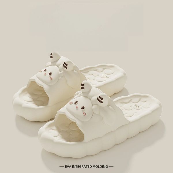 

stylish womens home footwear durable eva material with fun feces step feel, Grey