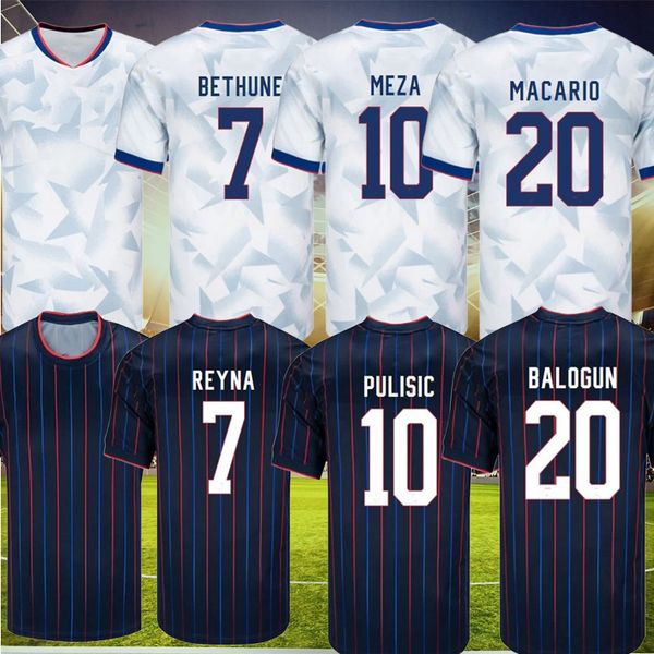 2025 jersey Fan Player version men kid football kit TeamUSA Home away soccer jersey MUSAH REYNA MCKENNIE PULISIC football jersey amEricaS football shirts