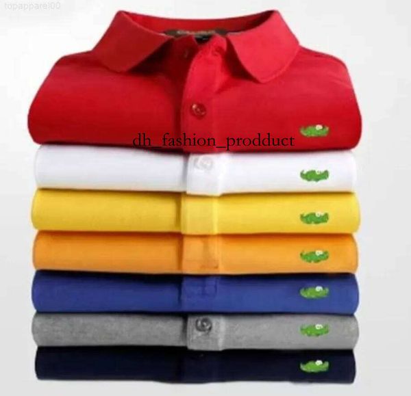 

high quality Mens Designer Polos Brand small horse Crocodile Embroidery clothing men fabric letter polo collar casual t-shirt tee shirt to 4b1, Dark gray