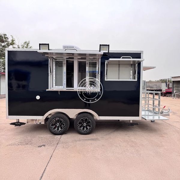 

Multifunctional Customizable Food Trailer Coffee Concession Bar Pizza BBQ Food Cart for Event Wedding