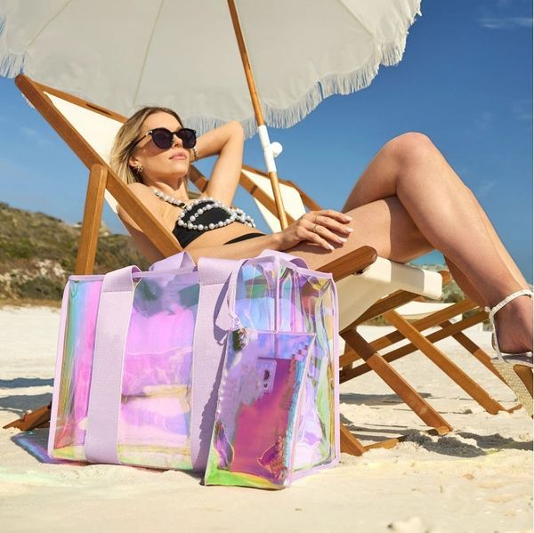 

Colorful PVC women's handbag laser beach bag large capacity crossbody bag tote bag waterproof jelly bag, A1