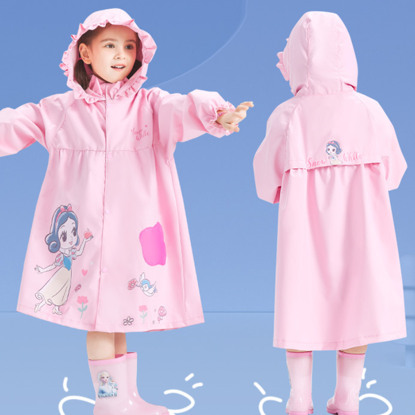 

PU girls' with puffy skirt baby lace design little girl zipper cloth raincoat waterproof quick-drying comfortable soft Student raincoa.., Blue