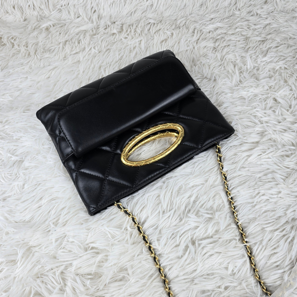 

Designer Shoulder Bag Luxury Handbag Cross Body Bag Interior Zipper High Quality Genuine Leather Gold ChainHand Bags Leather Handbags Women Designer Bag Crossbody, Black