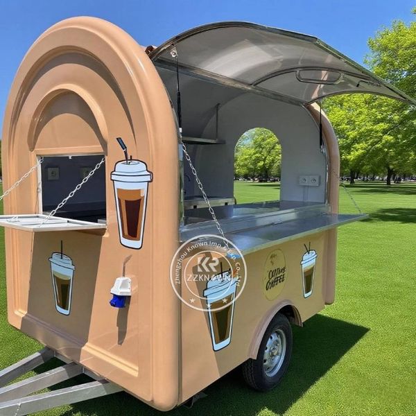 

Stainless steel customization Catering Trailer BBQ Restaurant bar Food Cart for Park coffee shop Startups