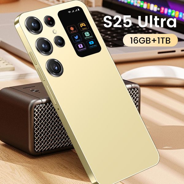 Original S25 Ultra 16GB+1TB 5G smartphone with 7.3-inch high-definition screen, facial unlock, fingerprint unlock, 48+108MP Android 14 with touch pen smartphone