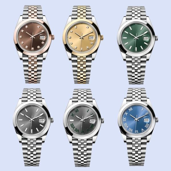 

Automatic mens luxury watch 36/41MM Full Stainless steel Luminous Waterproof gold Women Watch Couples Style Classic Automatic watchs high quality watch box, Color 18