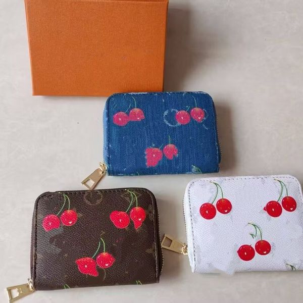 

Cherry Wallet Designer Credit Wallet Passport Holder Male And Female 45678218 ID Card Protective Case With Box, U3