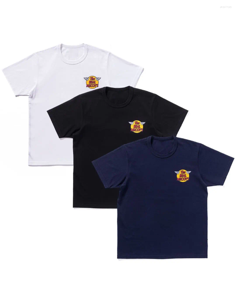 

Men's T Shirts Japanese Retro Brand The REAL 25ss McCOY'S Classic LOGO Short-sleeved T-shirt And Women's Pure Cotton Casual Versatile Top, White