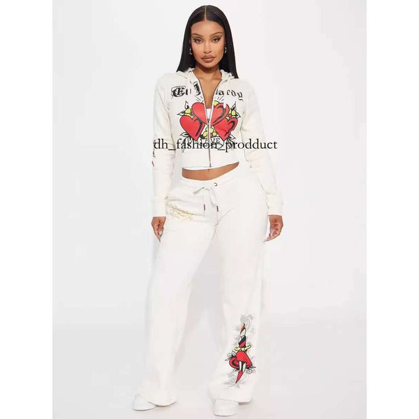 

ed Mens Tracksuits Womens Tracksuit Two 2 Piece Set Outfits Strapless Casual printed Pants cardigan Y2K straigt trousers Street zipper ooded womens designer 822, Pink