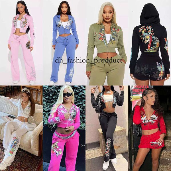 

ed Womens Tracksuit Pattern Letter Print Fashion Sports Spring Summer Slim Short Zip Hooded Sweatshirt Casual Loose Sweatpants Two Piece Set Women 464, A3