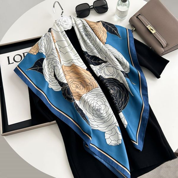 

Multi-purpose Stylish Ladies' Square Silk Scarf | Perfect Size for Various Occasions