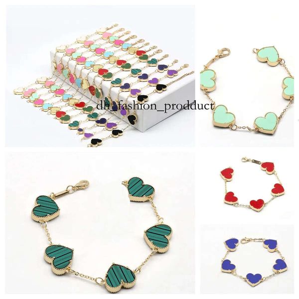 

Classic Flower Bracelet Four leaf clover bracelet charm bracelet designer bracelets fine jewelry mother of pearl bijoux de luxe lady moissanite bracelet b30, Hot pink