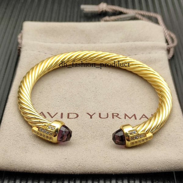 

Bangle Charm Bracelets Designer Davids Y Jewelry Precision Edition Full Diamond Rectangular Bracelet with Advanced Light Luxury Design Internet 2025 632