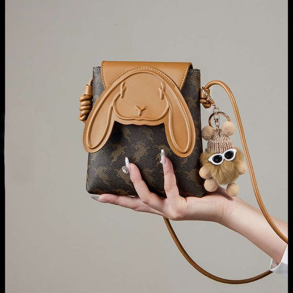 

Autumn Phone for Women Crossbody 2025 New Model Ladies Small Shoulder Casual Mini Bag, Off-white with apricot includes pom-pom