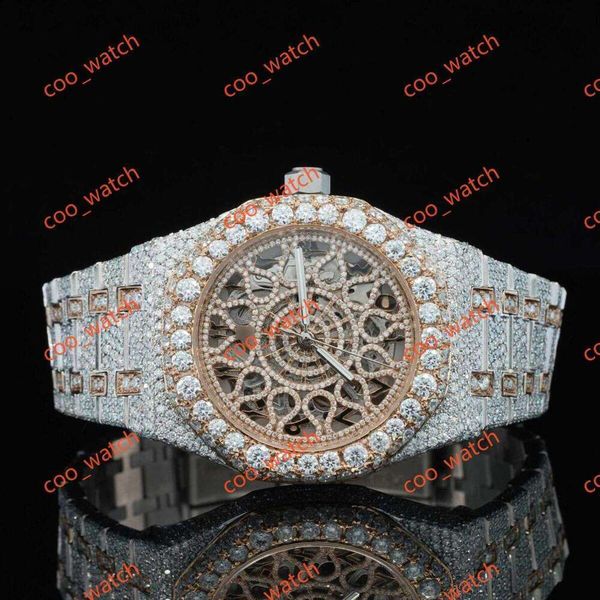 

Factory High quality Brand new luxury moissanite watch waterproof VVS handmade Hip hop Fashion trend iced out watch Mechanical watch AAA+, Split