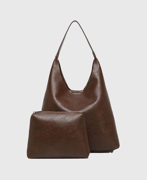 

designer 2025 new Stylish Underarm Large-capacity Portable Casual for Women Style Simple and Fashionable Tote Bag Shoulder mom tote bag Office worker, Maillard brown