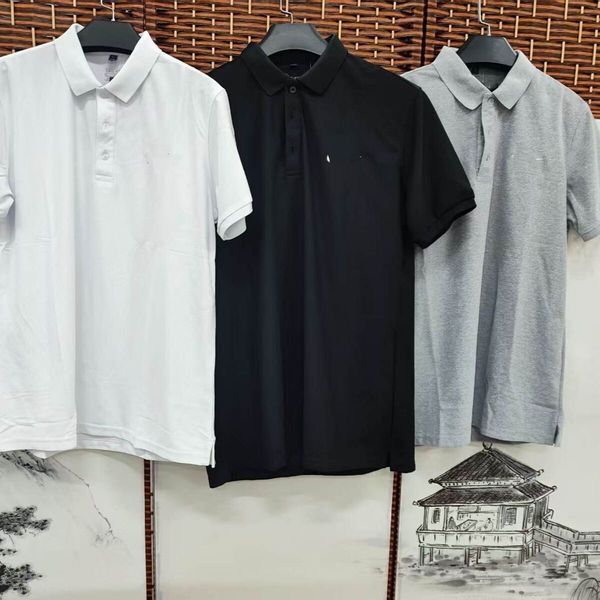 

Designer Men's Polos Classic embroidery polo sport casual quick drying short sleeved shirt, Gray