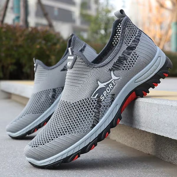 Men's summer sneakers Sporty men's mesh shoes breathable sports shoes canvas lightweight sneakers cheap shoes clearance