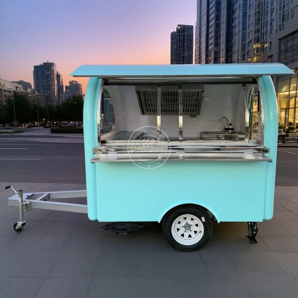 

Mobile Kitchen Bbq Fast Food Trailers Fully Equipped Food cart for Festival Food Stall Business