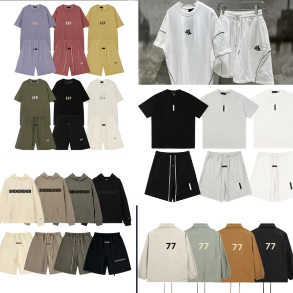 

Men's Tracksuits Designer Multiple styles Plucked Alphabet Hip Hop Half Sleeve Trendy Brand High Street American Top, Darkred