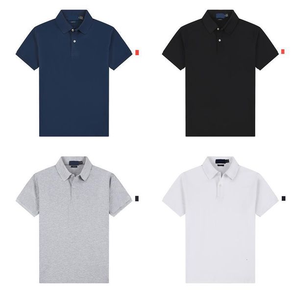

Fashion Lapel T Shirts for Men Designer Style Embroidered Detail Multi Color Tee Elegant Casual Short Sleeve Shirt Daily Wear, 306-royal blue red