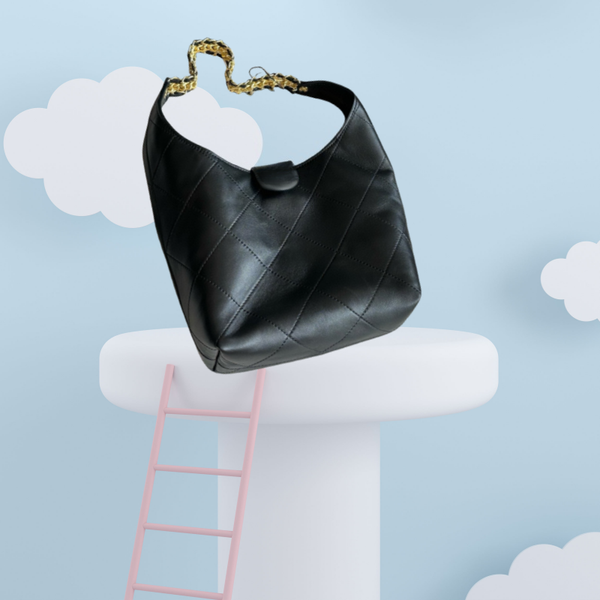 

25 New Design Fashion Women's Small Bag luxury with big brand box --CN8078, Black