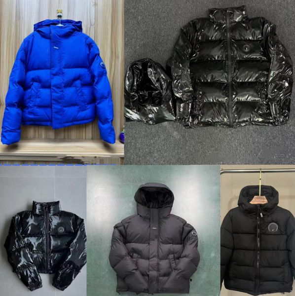 

Designer Men's Down & Parkas Bright black cotton jacket thick men's detachable hooded trendy couple jacket, T3