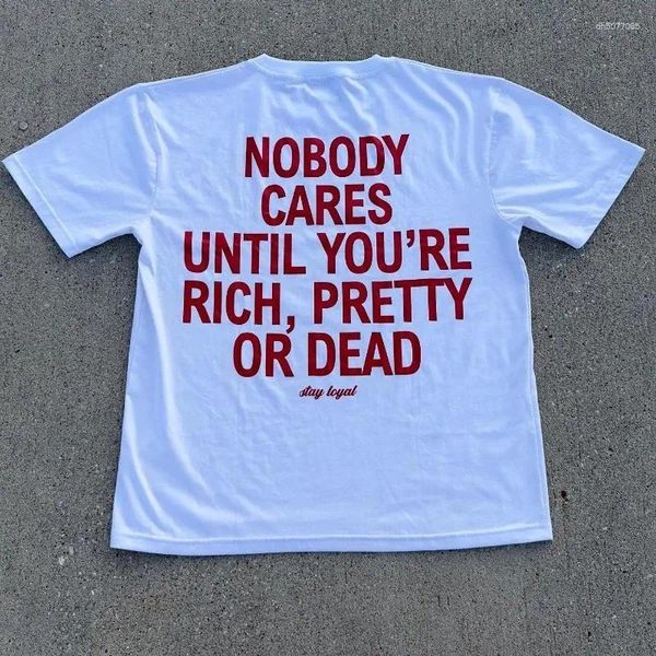 

Men's T Shirts Cotton T-shirt Harajuku Letter Print Hip Hop Punk Casual O-Neck Loose High Street Unisex Short Sleeve Top Summer Clothes, Fen