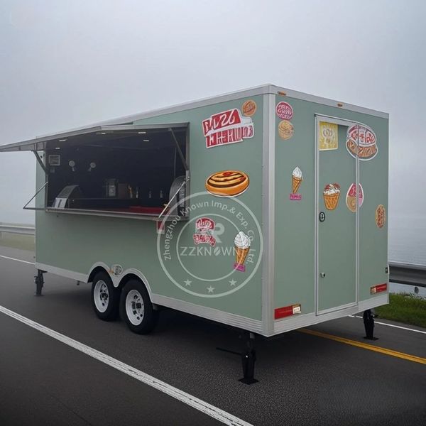 

Food Truck Factory Price Stainless Steel Hot Dog Pizza Coffee Ice Cream Trailer Food Cart With Full Equipment