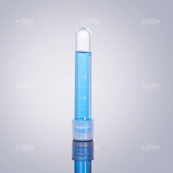 12x75mm Sterile PS Culture Tube with Scale and Projecting Cap Precision for Laboratory Cultures