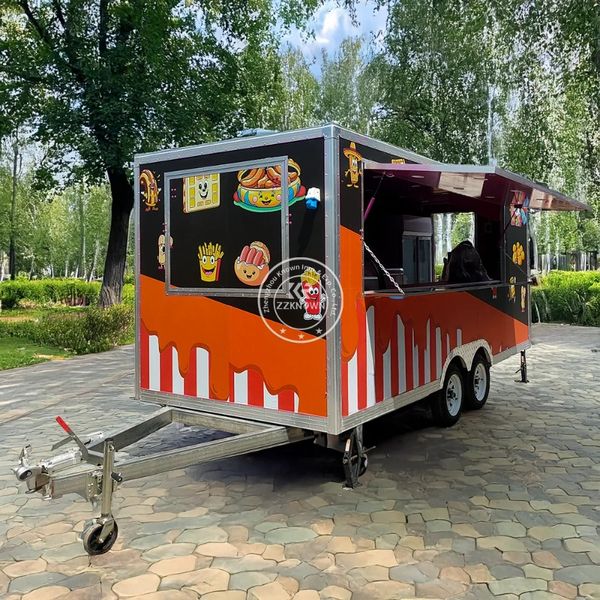 

Customizable Street Food Truck Full Kitchen Hot Dog BBQ Food Cart With DOT Certification USA Standard