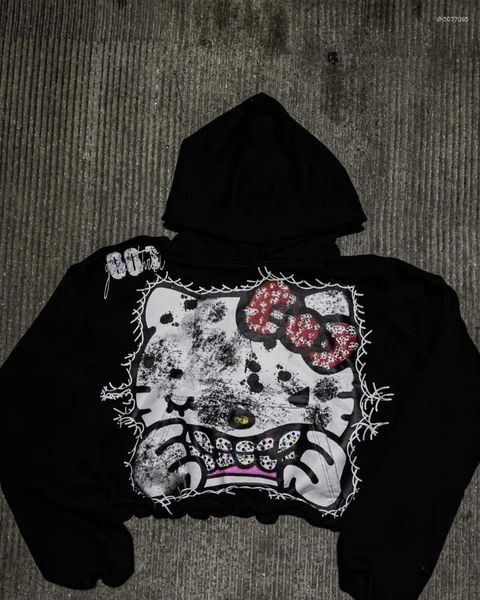 

Men's Hoodies European American Casual Fashion Harajuku Oversized Hoodie Men Hip-hop Retro High Street Cartoon Printed Sweatshirt Women, A1