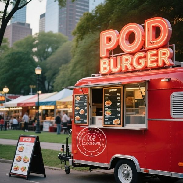 

Stainless Steel Food Trailer with DOT CE Outdoor Mobile Food Cart Ice Cream Coffee Pizza Concession Trailer