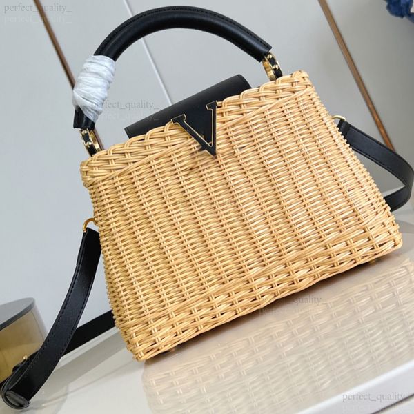 

99A Outstanding Design Handbag, 100% genuine leather and bamboo woven product, pure steel hardware with long-lasting shine, single shoulder handbag or crossbody bag, Five