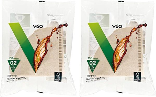 V60 Paper Coffee Filter, Size 02, Natural, 110ct
