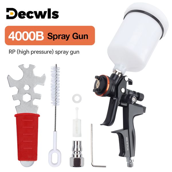 4000B 1.3MM PR Air Spray Gun, Car Paint Spray Gun Set, High Atomization Professional Pneumatic Tool, Car/Furniture Paint Repair